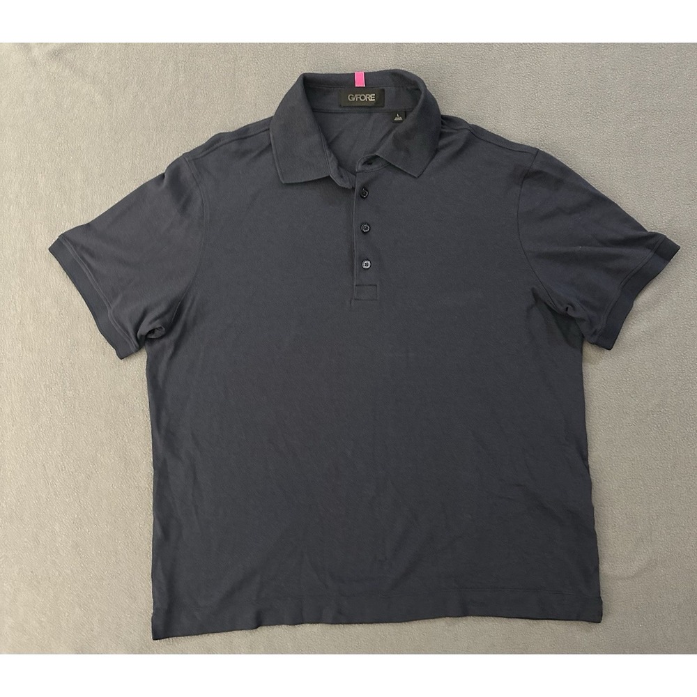 G Fore Shirt Mens Large Blue Performance Golf Polo Short Sleeve Lightweight